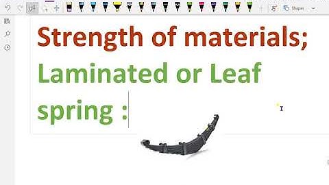 Strength of material : - ( Laminated or Leaf spring ) - 55#leafspring#strengthofmaterial##btech#be