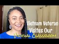Vietnam War Veteran visits our Distance Learning Virtual Classroom | Special Education Teacher