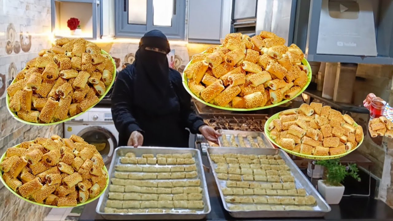 مش هقولك اسهل وصفه لا وارخص الكيلو بيطلع 5 كيلو صوابع التمر او المنين بالعجوه مخبوزات شتويه 