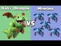 Every Level Baby Dragon VS Every Level Minion | Clash of Clans