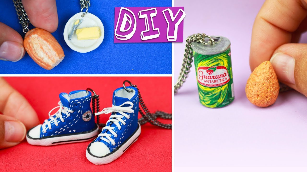 DIY COLAR DA AMIZADE! Presente para Amiga e Miniaturas para bonecas! Por Isabelle Verona!