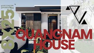 VIIC.QNH_ Mẫu Nhà Mái Bằng Ở Quê. 8x25