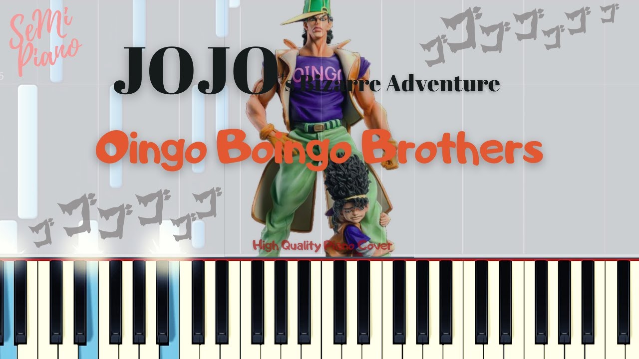 [Piano Cover] JOJO Oingo Boingo Brothers Ending [Tutorial] (Synthesia