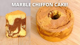 Vanilla & chocolate! MARBLE CHIFFON CAKE!
