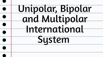 Unipolarity in International Relations || Unipolarity,  Bipolarity and Multipolarity in IR