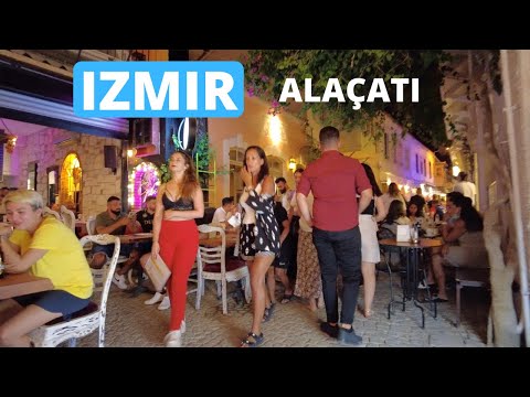 ALAÇATI SOKAKLARI! | İzmir Alaçatı Gece Turu | TURKEY - IZMIR NIGHT WALK