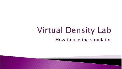 Virtual Density Lab Simulator