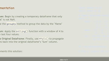 How to Calculate the Sum of the Last Four Non-Nan Values in a Pandas DataFrame