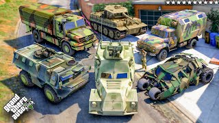 GTA V  Stealing Military Vehicles with Franklin! (Real Life Cars #96)