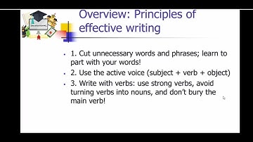 1.3: Overview, principles of effective writing