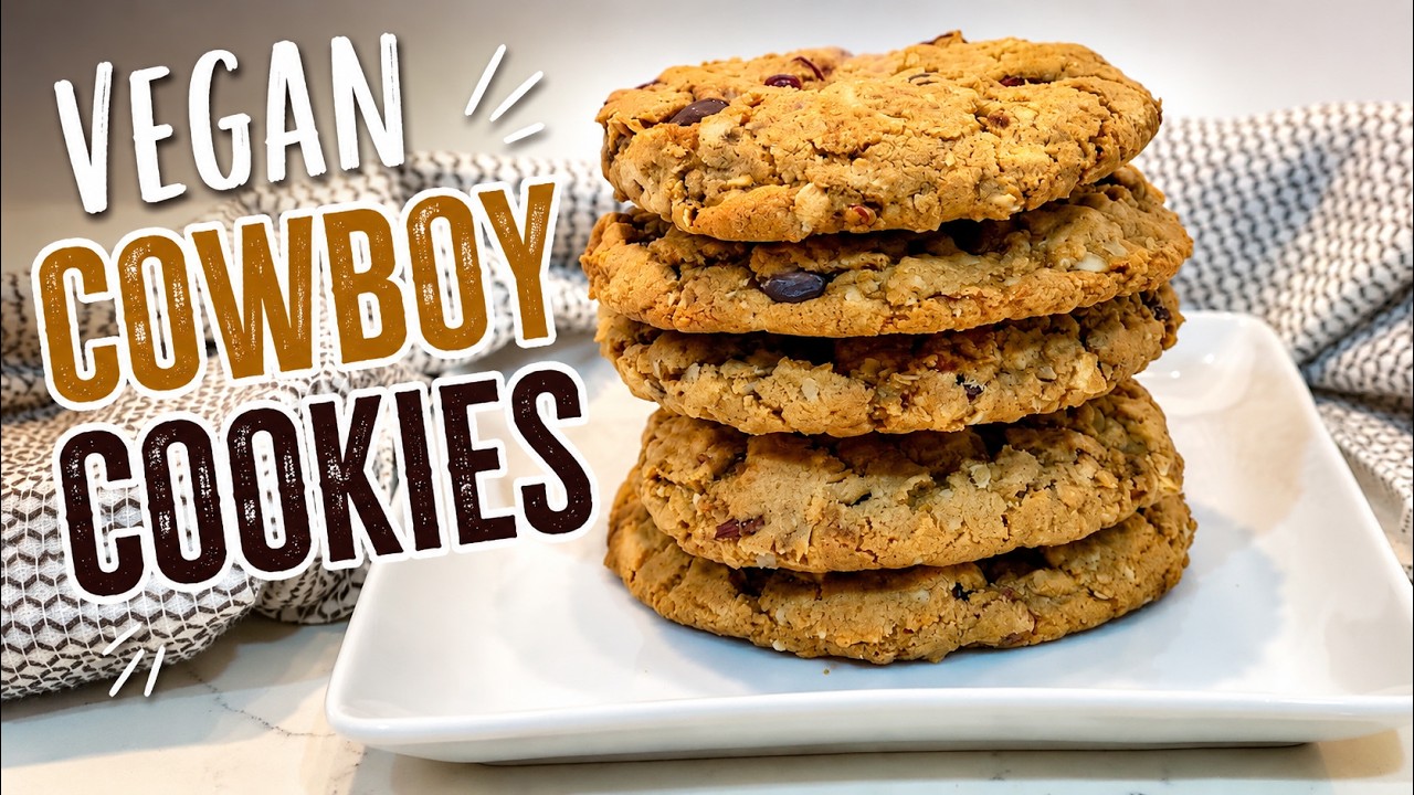 The Best Vegan Cowboy Cookies | Soft & Chewy Cookie Recipe