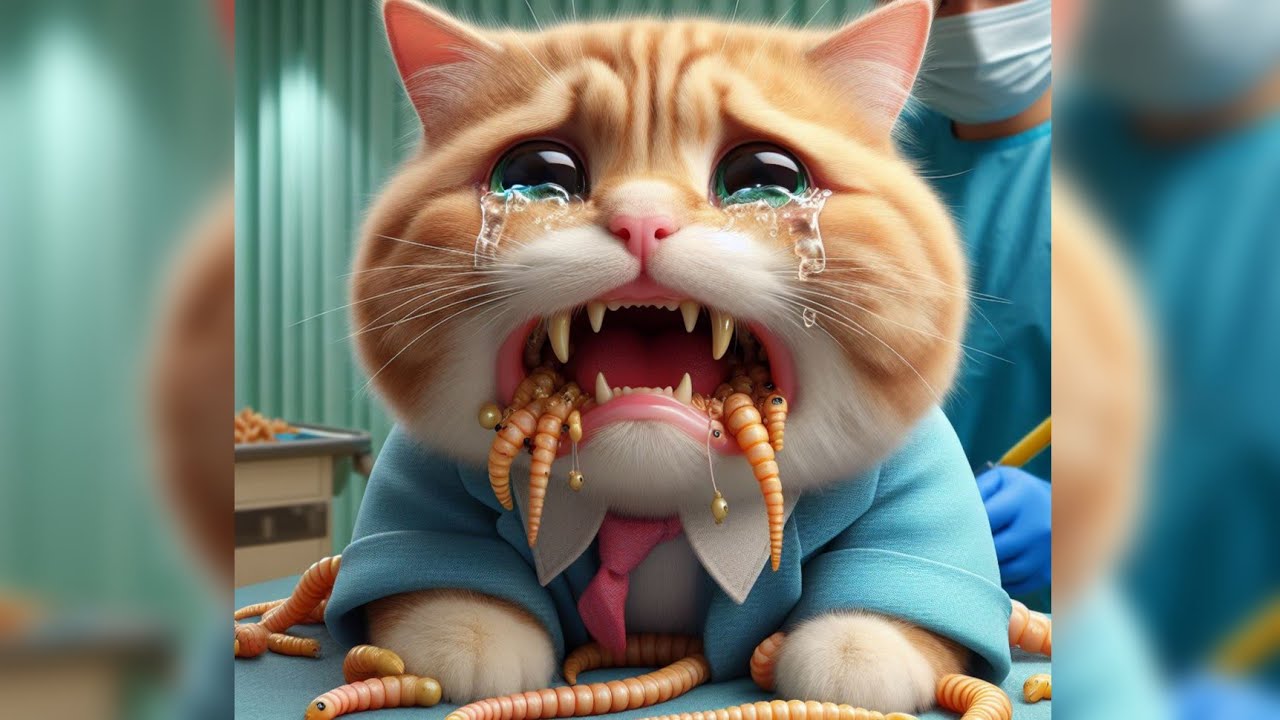 Cute Cats The Cat Eats Too Much Candies catvideos cat ai Cute Cats The Cat Eats Too Much Candies catvideos cat ai