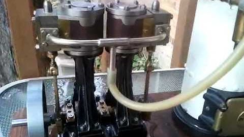 Stuart D10 Vertical Twin Cylinder Steam Engine Steaming with Propane Fired PMR Boiler