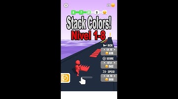 Stack Colors! Level 1 - 8  Gameplay (Iphone)