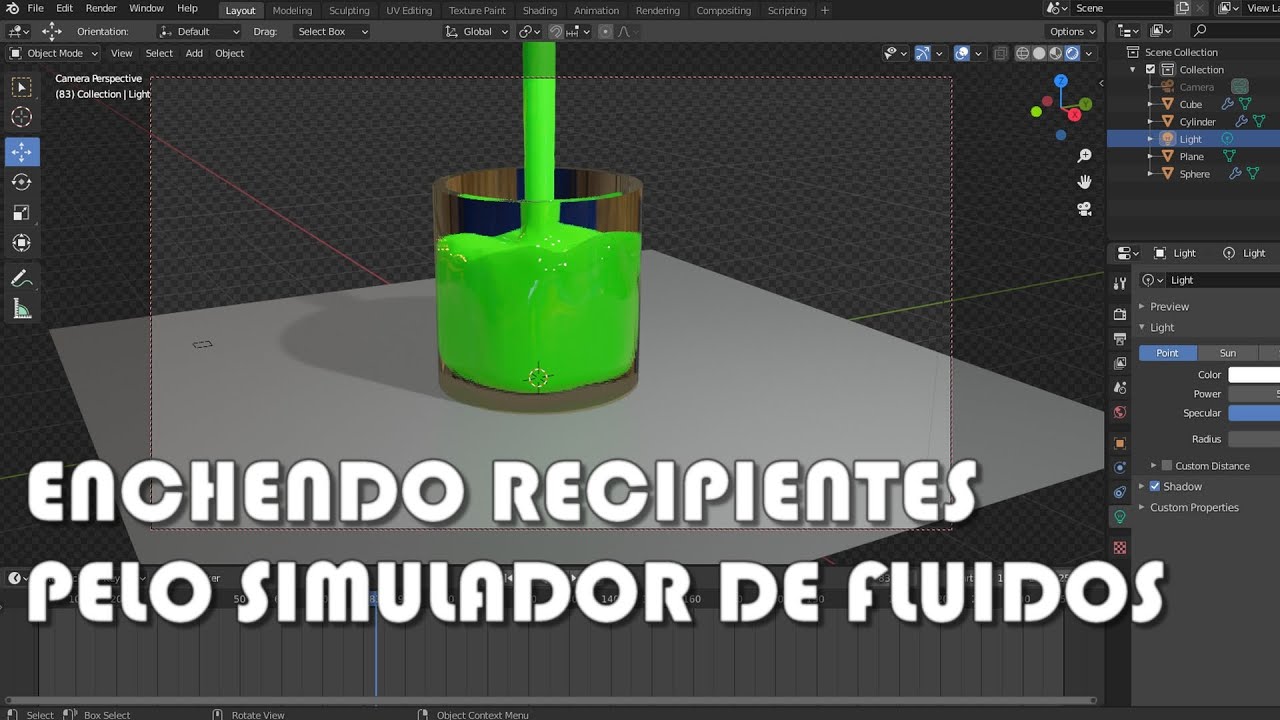 Blender 3D - ENCHENDO RECIPIENTES PELO SIMULADOR DE FLUIDOS - YouTube