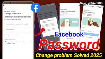 Facebook password change problem 2025😢 Check your WhatsApp messages problem fixed✅ change password