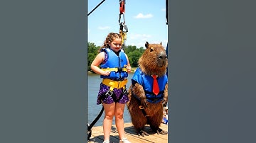 Capybara and the Rope Swing Contest on the River!