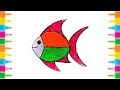 How to draw a cartoon fish for kids easy and simple