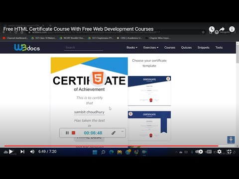 Free HTML Certificate Course With Free Web Development Courses