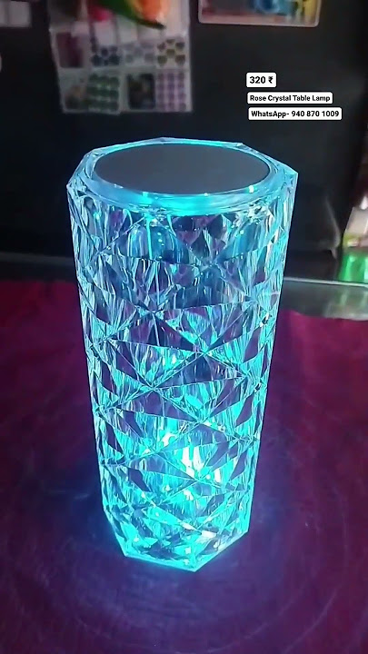 Crystal Lamp Changing Rose Crystal Diamond Table Lamp,USB Rechargeable Touch Bedside Lamp .