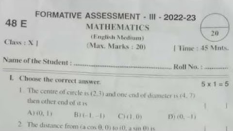 Ap Fa3 10th Class Maths Question Paper 2022-23 | NN Editsz | 10th Class