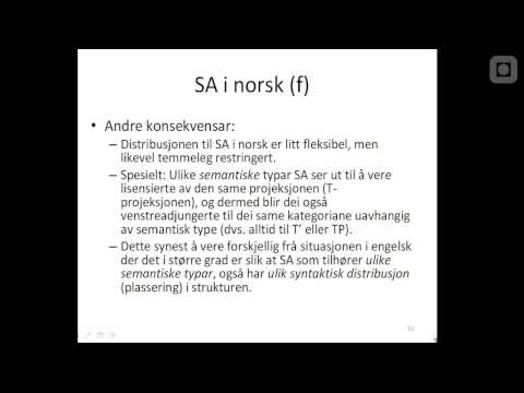 Setningsadverbial i Norsk og Engelsk