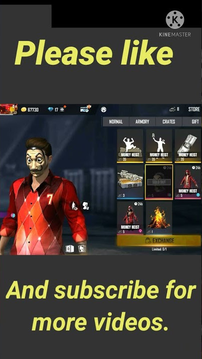 Free fire🔥x Money Heist😍 / Free fire🔥redeeming money Heist bundle from money heist royale  #shorts