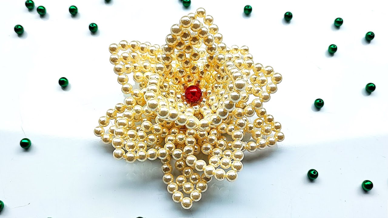Beaded Lotus | Pooja decoration ideas | Rangoli designs | beaded flower