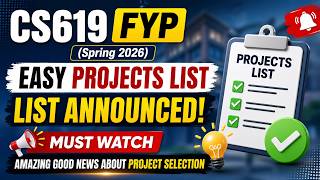 𝗖𝗦𝟲𝟭𝟵 𝗙𝗬𝗣 (𝗦𝗽𝗿𝗶𝗻𝗴 𝟮𝟬𝟮𝟲) | 𝗘𝗮𝘀𝘆 𝗣𝗿𝗼𝗷𝗲𝗰𝘁𝘀 𝗟𝗶𝘀𝘁 | 𝗟𝗶𝘀𝘁 𝗔𝗻𝗻𝗼𝘂𝗻𝗰𝗲𝗱 | 𝗠𝘂𝘀𝘁 𝗪𝗮𝘁𝗰𝗵 | 𝗩𝗨