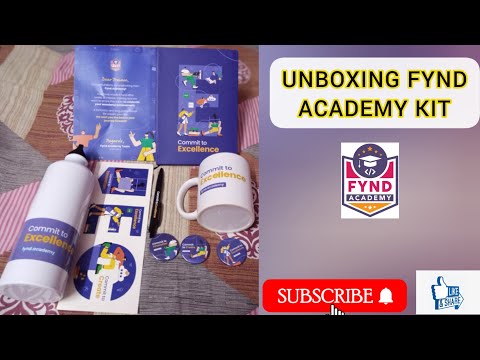 Unboxing Fynd Academy  kit#fynd#fyndacademy#unboxing#unboxingvideo#goodies#gift#frontend#developer