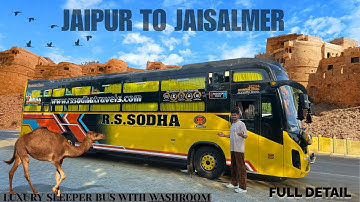 JAIPUR TO JAISALMER BUS | Luxury Sleeper Bus Journey Jaipur to Jaisalmer WITH Washroom