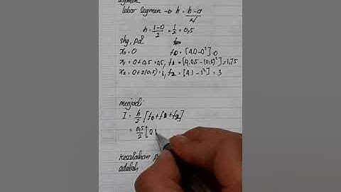 Contoh Integrasi Numerik dengan Metode Trapesium