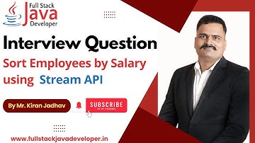 Sort Employees by Salary Using Stream API | Learn with Mr. Kiran Jadhav