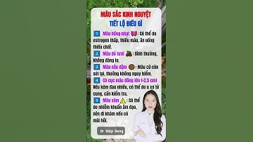 Màu Sắc Kinh Nguyệt Tiết Lộ Điều Gì! | DrDiệpDung #kinhnguyet #shorts