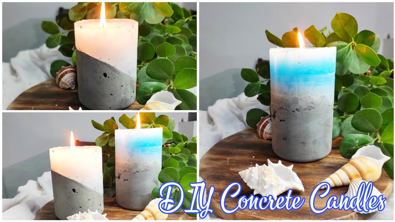 DIY Concrete Candles How to make Concrete Candles at Home Cement