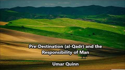Pre Destination al Qadr and the Responsibility of Man.... Umar Quinn