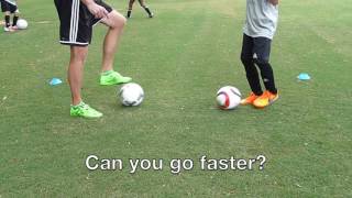 Toe Taps partner level 4: sideways - forward (2 balls)