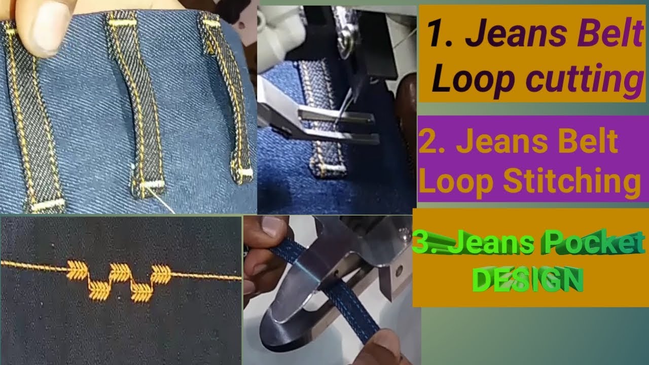 Advance Technology Industrial Sewing machine, Jeans pocket Design, Loop