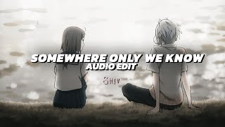 Somewhere Only We Know - Keane Edit Audio