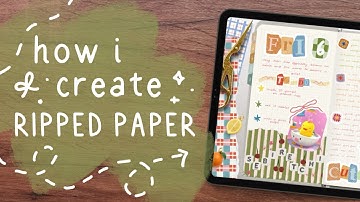 how i create ripped paper for my digital journal (free scrapbook paper) | procreate | noteful