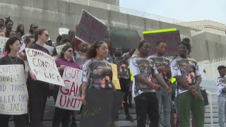Family of Jacksonville man shot, killed by JSO officer call for justice on steps of sheriff's office