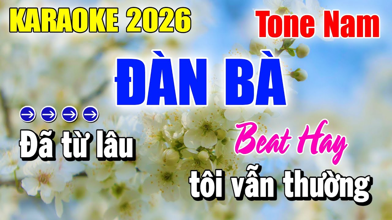 Karaoke Đàn Bà Tone Nam | Beat Hay Nhất 2026 | KaraokeThanh Duy