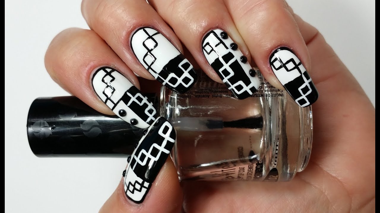 2. Monochrome Nail Art Designs - wide 8