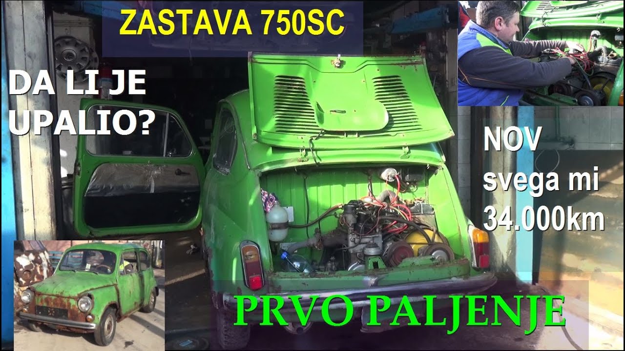 Zastava 750SC Prvo paljenje i prva vožnja FIĆO NOV NOVCAT