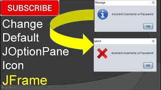 Change Default JOptionPane Icon in JFrame