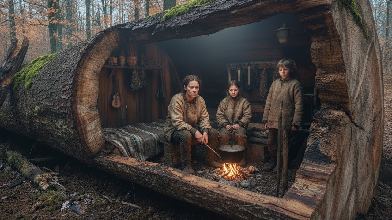Elle a construit un abri secret à l’intérieur d’un arbre creux pour protéger ses enfants.