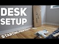 Best bedroom desk setup makeover  bamboo standing desk 32 lg smart monitor and more