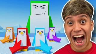 FIQUEI GIGANTE PARA SER O ÚLTIMO PINGUIM SOBREVIVENTE NO ROBLOX!! (Knockout🐧)