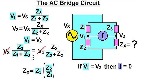 Electrical Engineering: Ch 10 Alternating Voltages & Phasors (62 of 82) The AC Bridge Circuit