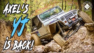 Axel's YJ is back! Wheeling in the Rain with @bleepinjeep